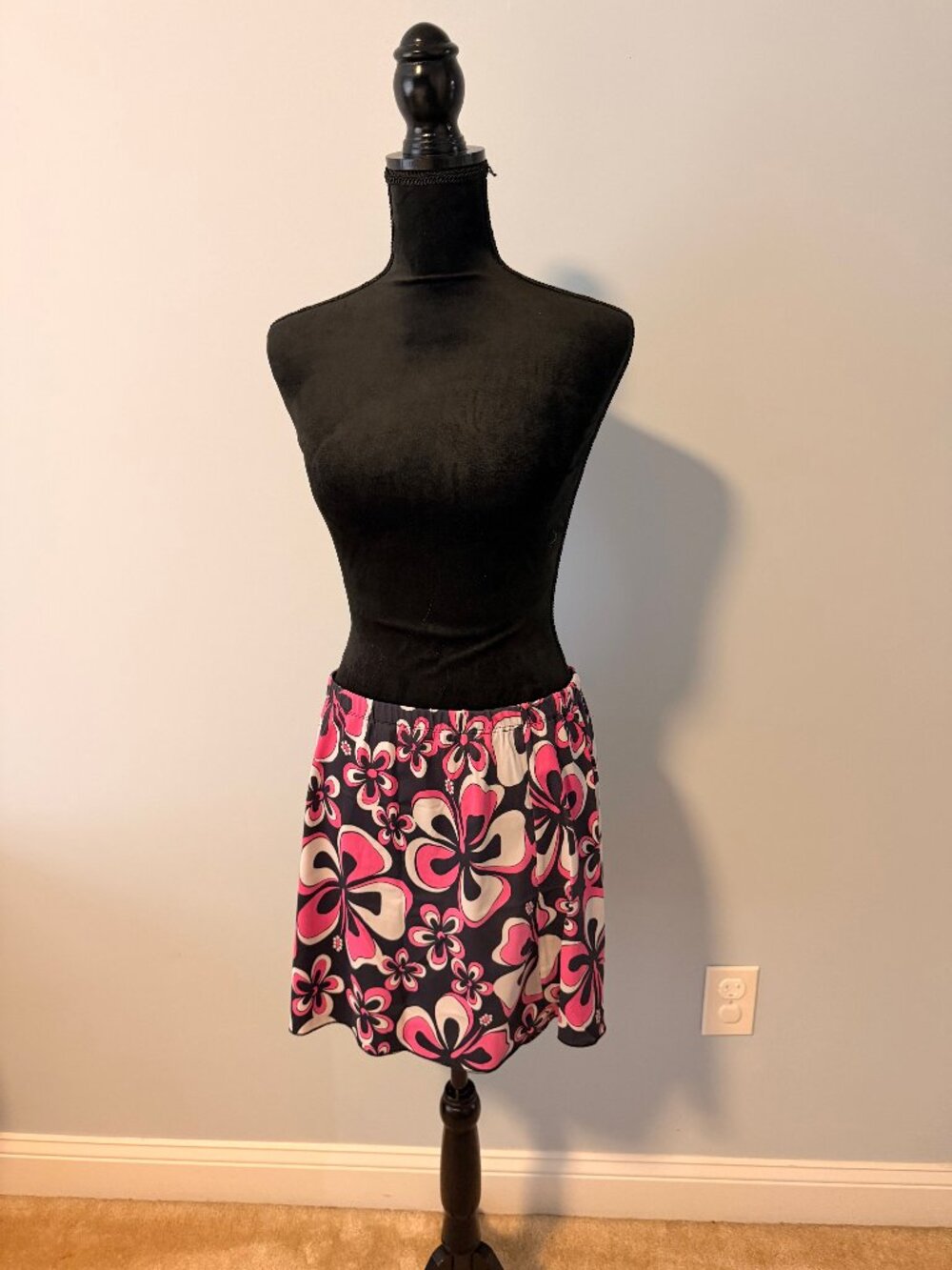 Flowered Tennis Golf Swim Skirt L
